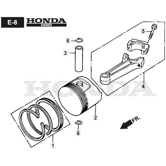 3000SH - 2012-2015 - 2T2000383/M12 - Mountfield Ride On Mower Piston Diagram