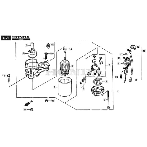 3000SH - 2012-2015 - 2T2000383/M12 - Mountfield Ride On Mower Starter Motor Diagram