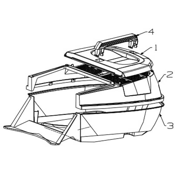 Masport 300AL - 483798 - Oct 2015 > 7960000 - 18" Catcher Assembly - Plastic