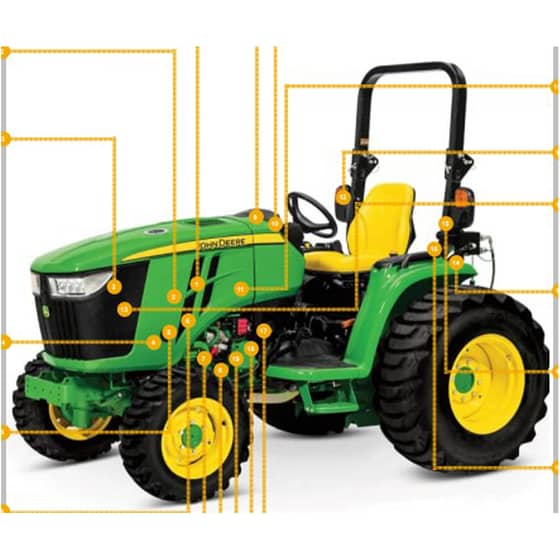 John Deere 3033R (HJ100001- ) Compact Tractor - Quick Reference Guide