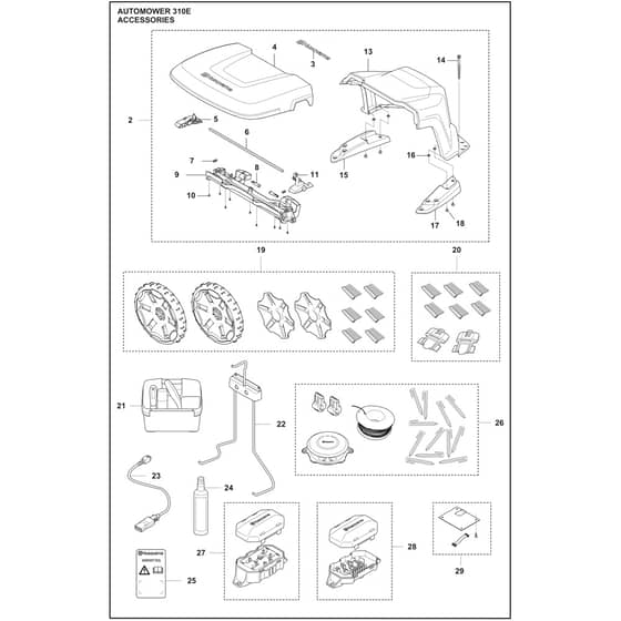 Husqvarna 310E NERA - 970654103 - Accessories