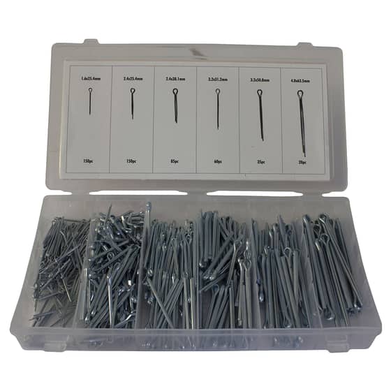 Split Pin Assortment (500 Piece) Box