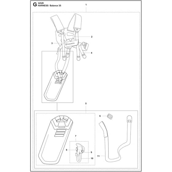 Husqvarna 325iR​ - 970566901 - Harness
