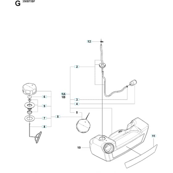 Husqvarna 350 BF -2009-03 - Fuel Tank