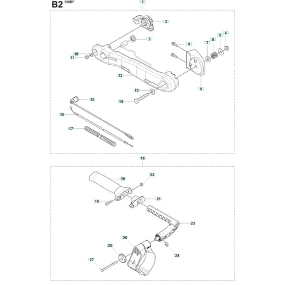 Husqvarna 350 BF -2009-03 - Handle / Controls