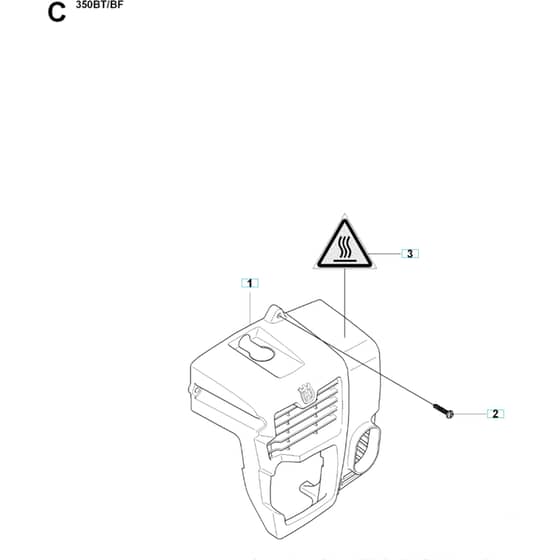 Husqvarna 350 BT - Cylinder Cover