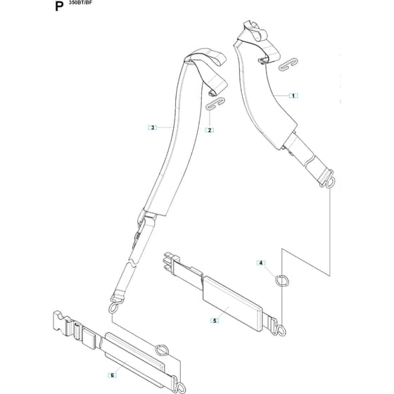 Husqvarna 350 BT - Harness