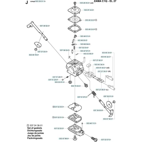 Husqvarna 356 BF - X-SERIES 2004-2014 - Carburetor Details