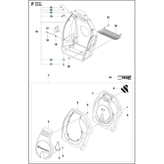Husqvarna 356 BT - Cover