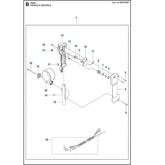 Husqvarna 356 BT - Handle / Controls 2