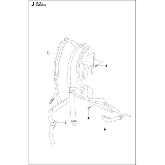 Husqvarna 356 BT - Harness