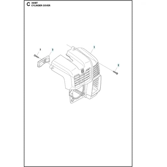 Husqvarna 360 BT - Cylinder Cover