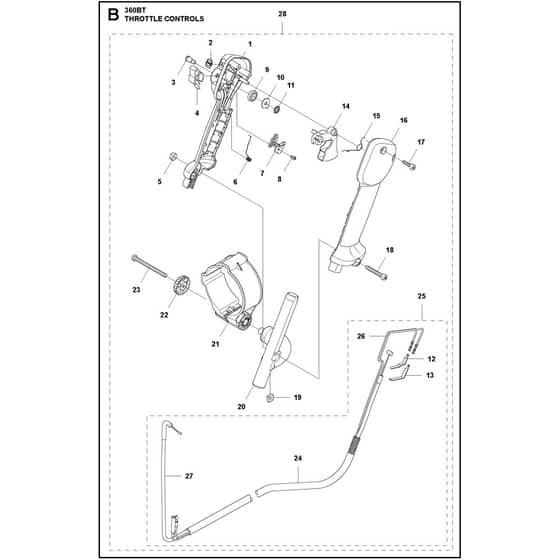 Husqvarna 360BT - 967144304 - Throttle Controls