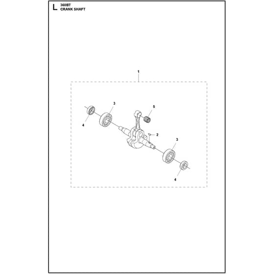 Husqvarna 360BT - 967144304 - Crankshaft