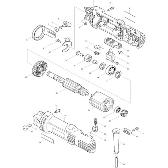 Makita 3706 - Cutout Tool - Power Tool Diagram