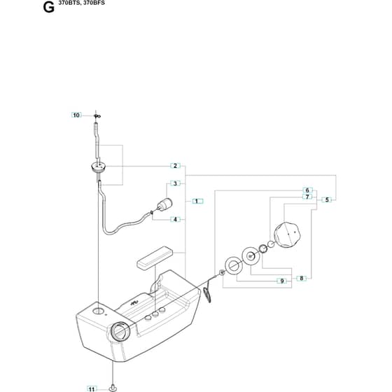 Husqvarna 370 BFS -2009-03 - Fuel Tank