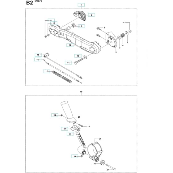 Husqvarna 370 BFS -2009-03 - Handle / Controls