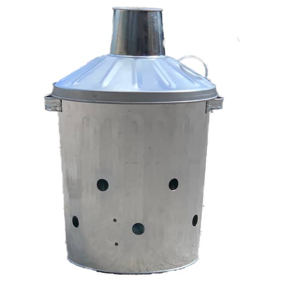 Galvanized Incinerator Bin, 15 Litres