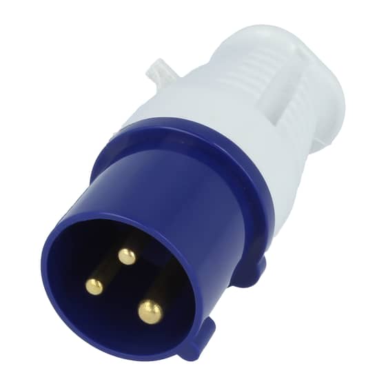 Trailing Plug 16 Amp, 3 Pin Blue (240 Volt)