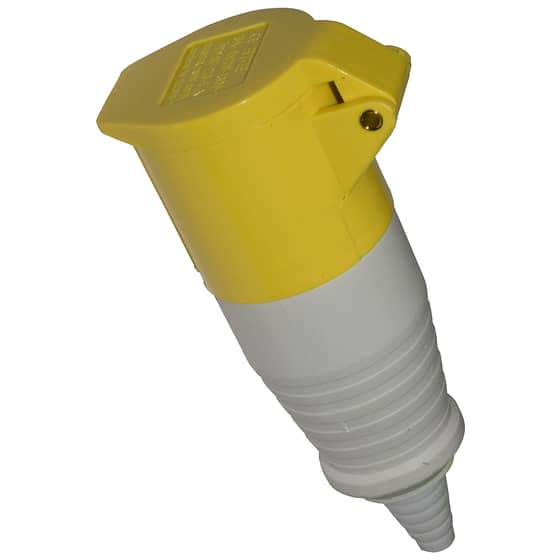 Trailing Socket 16 Amp, 3 Pin Yellow (110 Volt)