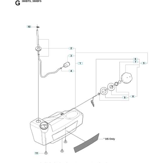Husqvarna 380 BFS -2009-03 - Fuel Tank