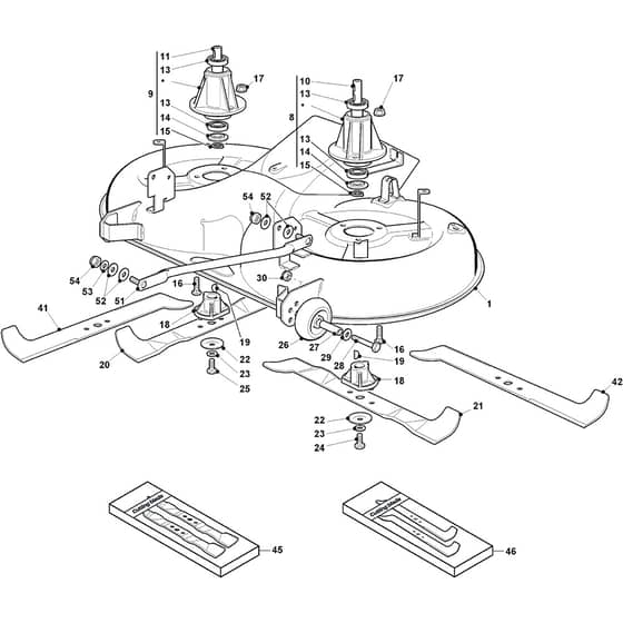 4000SH - 2011-2012 - 2T1710383/M11 - Mountfield Ride On Mower Cutting Plate Diagram