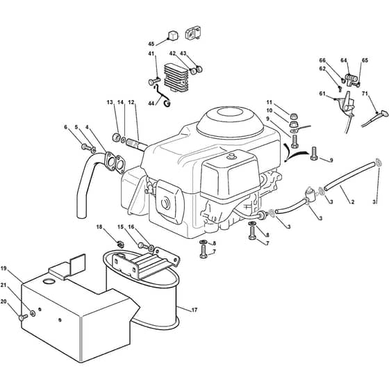 4000SH - 2011-2012 - 2T1710383/M11 - Mountfield Ride On Mower Honda Engine Diagram