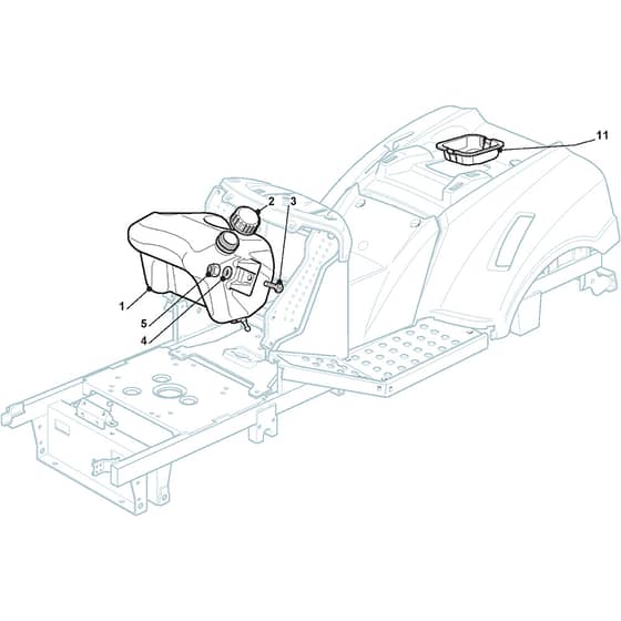 4000TH - 2012-2013 - 2T1710383/M12 - Mountfield Ride On Mower Fuel Tank Diagram