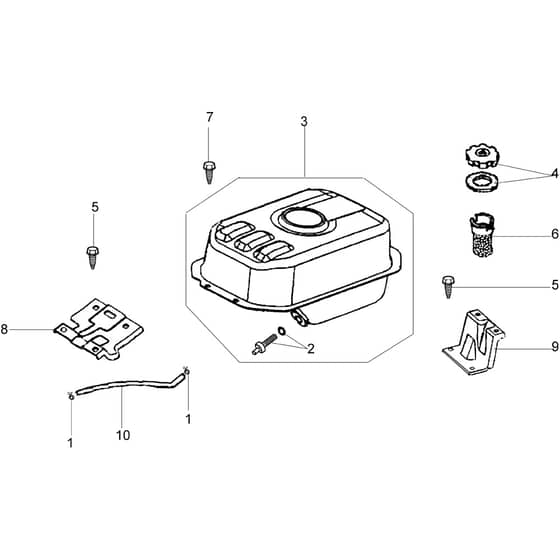 400 (K700 H) - Bertolini Rotary Cultivator Tank Diagram