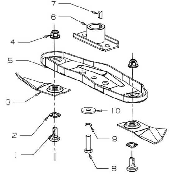 Masport 400AL - 583771 - Oct 2006 - 460mm Quick Cut Blade Assembly
