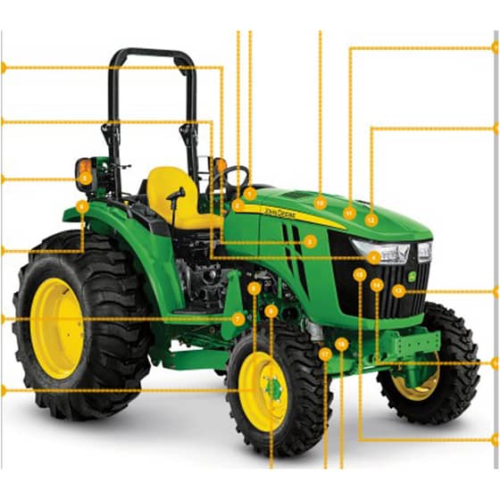 John Deere 4044M Compact Tractor - Quick Reference Guide