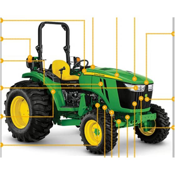 John Deere 4044M (L000001- ) Compact Tractors - Quick Reference Guide