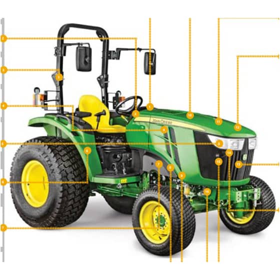 John Deere 4049M (HJ200001- ) Compact Tractor - Quick Reference Guide
