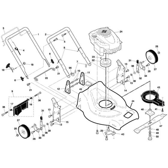 McCulloch 4051 CM - 96141004400 - 2007-04 - Frame Parts Diagram