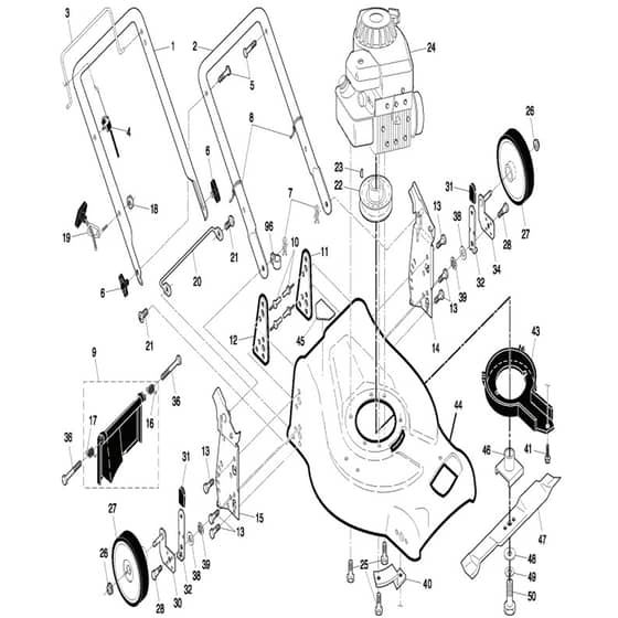 McCulloch 4051 CM - 96141004402 - 2007-04 - Frame Parts Diagram
