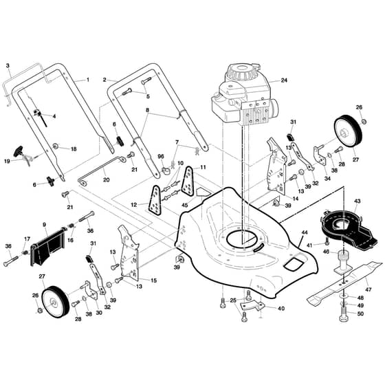 McCulloch 4051 CM - 96141004404 - 2008-03 - Frame Parts Diagram