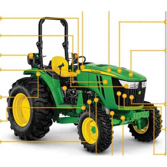 John Deere 4052M Compact Tractor - Quick Reference Guide