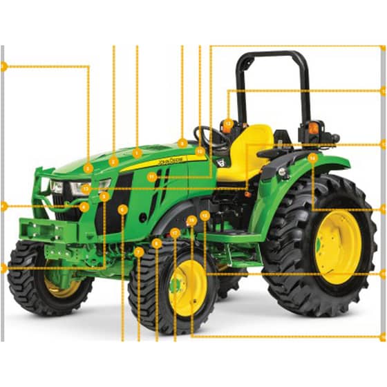 John Deere 4052M (L000001- ) Compact Tractor - Quick Reference Guide