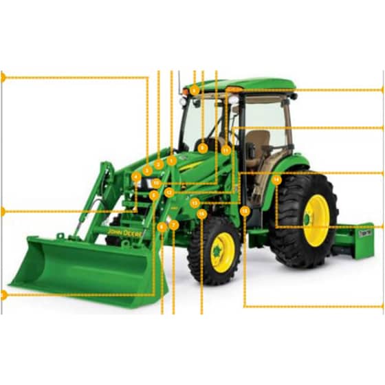 John Deere 4066R (HJ100001- ) Compact Tractor - Quick Reference Guide