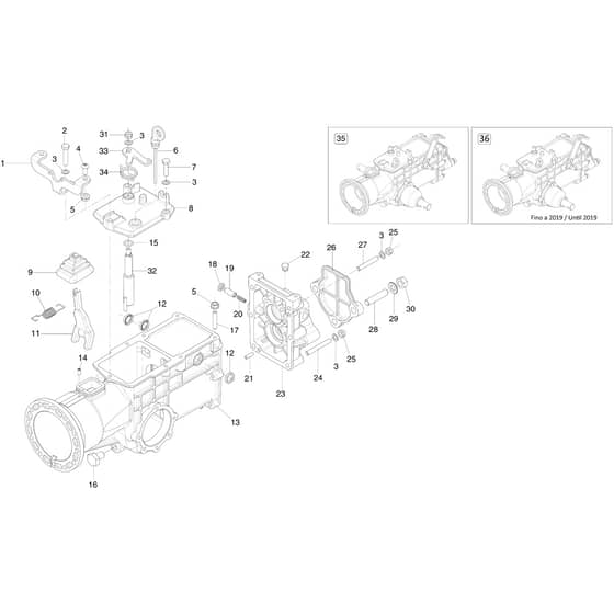 407 S - Bertolini Rotary Cultivator Speed-change gear box Diagram