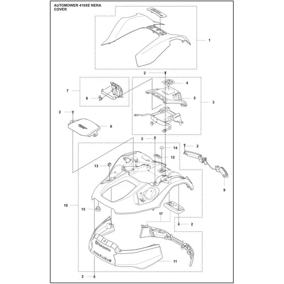 Husqvarna 410XE NERA - 970654403 - Cover