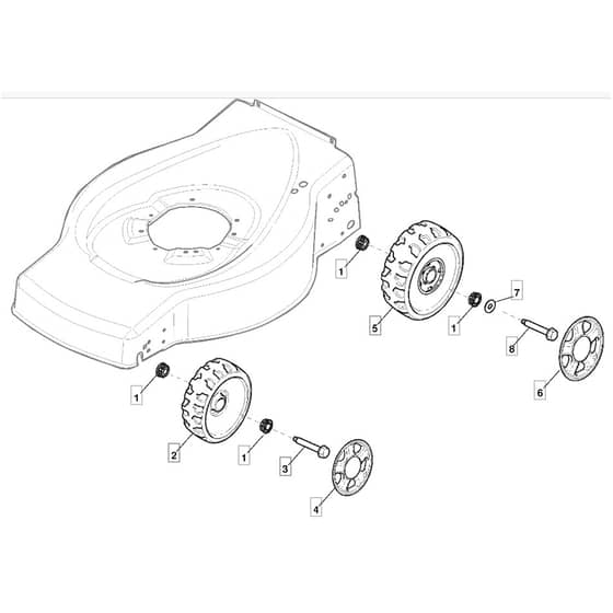 4120 HP - 2009 - 299064123/MEE - Mountfield Rotary Mower Wheels Diagram