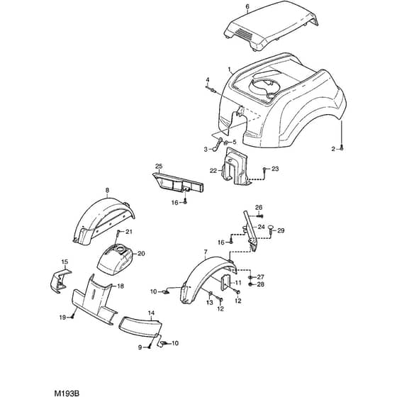 4135H - 2008 - 13-6102-99 - Mountfield Front Mower Body Diagram