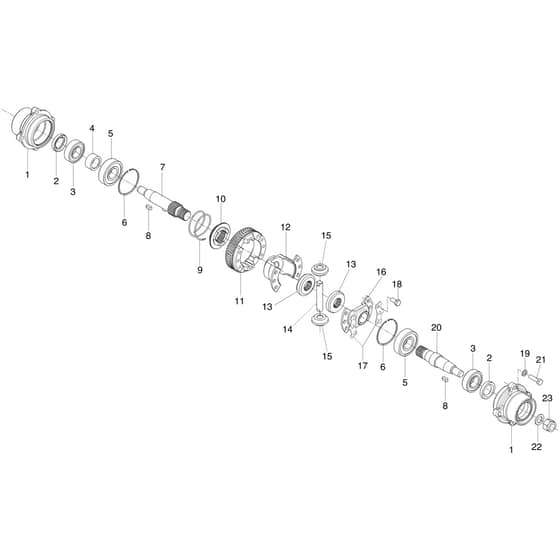 413 S - Bertolini Rotary Cultivator Axle without differential Diagram