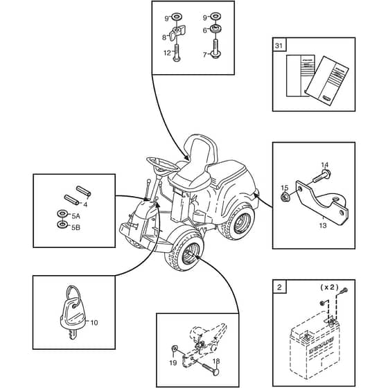 4155H - 2009-2012 - 13-6003-81 - Mountfield Front Deck Mower Assembly Parts Diagram