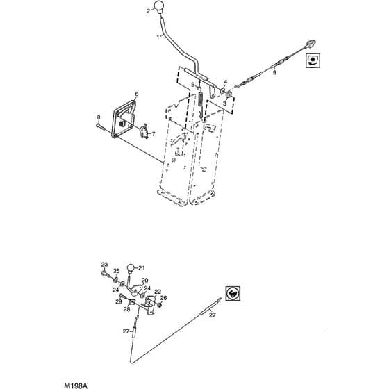 4155H - 2009 - 13-6103-80 - Mountfield Front Deck Mower Hand Controls Diagram
