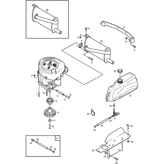 4155H - 2006 - 13-6103-97 - Mountfield Front Deck Mower Engine Diagram