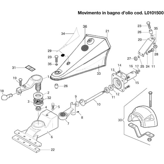417 S - Bertolini Rotary Cultivator Oil Bath Movement Diagram
