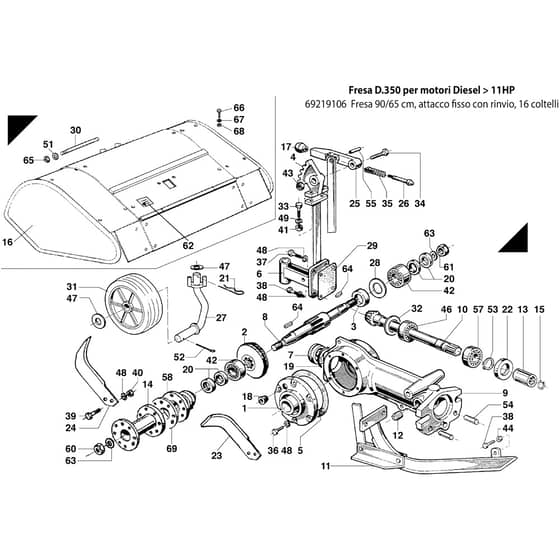 418 S - Bertolini Rotary Cultivator Tiller Diagram