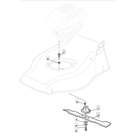 420 HP - 2008 - 294434123/UM8 - Mountfield Rotary Mower Blade Diagram